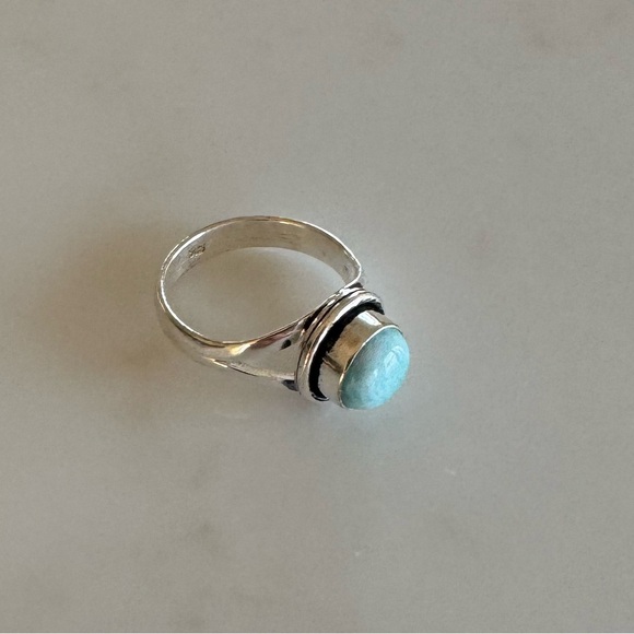 NWOT Sundance Pale Sky Ring, Larimar, Sterling Silver - Picture 4 of 7